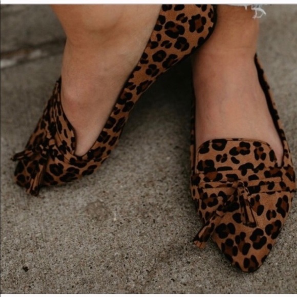 🔥LAST ONE🔥Vegan Suede Leopard Flats - Picture 2 of 3